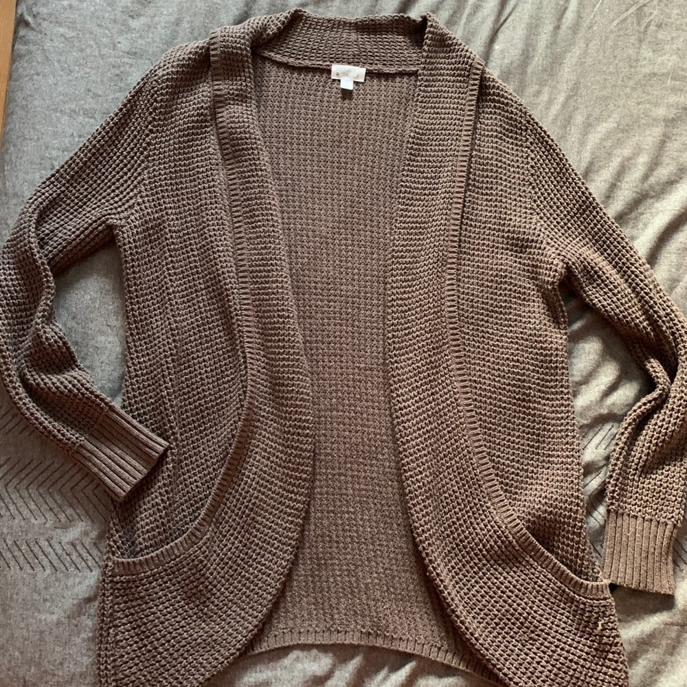 Thick Brown Cardigan with Built in Pockets
